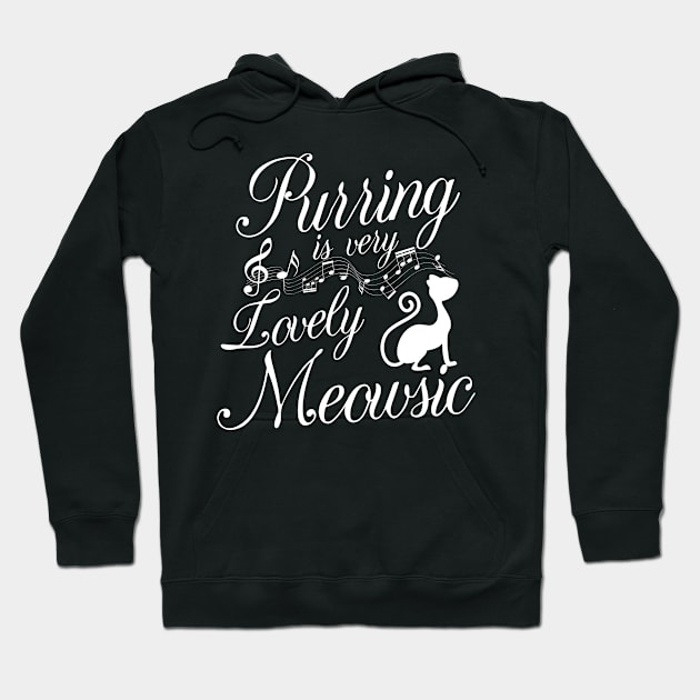 Purring is very lovely Meowsic Hoodie by catees93